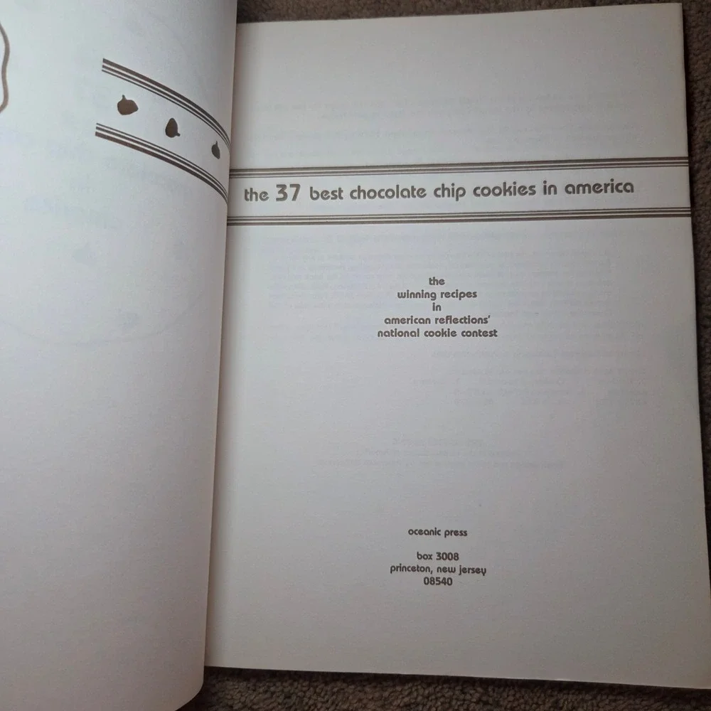 The 37 Best Chocolate Chip Cookies in America 1980 Cookbook ISBN 0936136006